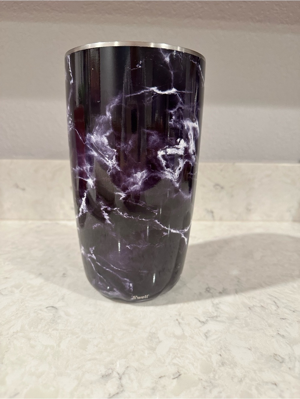 S'well Stainless Steel Wine Chiller Purple Marble
